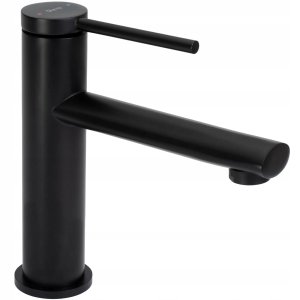 Bateria umywalkowa OVAL czarna mat niska