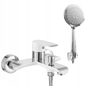 Bateria wannowa BLOOM biała chrom