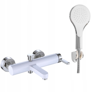 Bateria wannowa POLO biała chrom