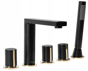 Bateria wannowa ICON czarna mat