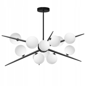 Lampa sufitowa APP999 czarna mleczne kule