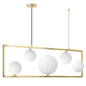 Lampa sufitowa APP1020 złota mleczne kule