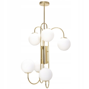 Lampa sufitowa APP1003 złota mleczne kule