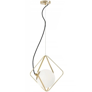 Lampa sufitowa APP1017 złota mleczna kula