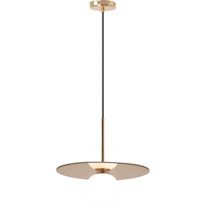 Lampa sufitowa APP939 złota mleczna kula