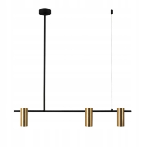 Lampa sufitowa APP585 czarna złota loft