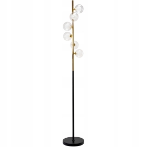 Lampa podłogowa APP917 złota czarna szklane kule