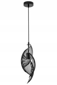 Lampa sufitowa APP977 czarna ażurowa