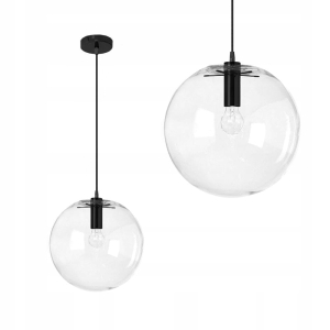  Lampa sufitowa APP307 LASSI czarna szklana 25