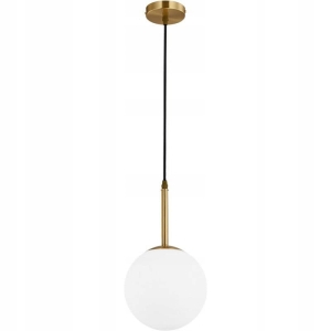 Lampa sufitowa APP431 złota mleczna kula