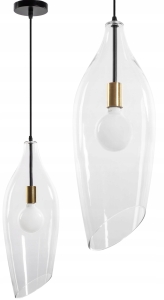 Lampa sufitowa APP892 czarna szklana