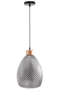 Lampa sufitowa APP897 czarna szklana lustrzana