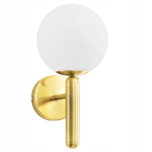 Lampa ścienna APP894 kinkiet złoty kula mleczna