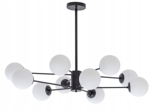 Lampa sufitowa APP263 czarna mleczne kule