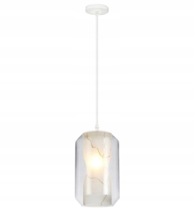 Lampa sufitowa APP909 biała szklana