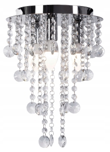 Lampa sufitowa 392201 plafon srebrny kryształowy