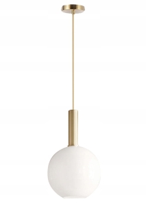 Lampa sufitowa APP666 złota mleczna kula