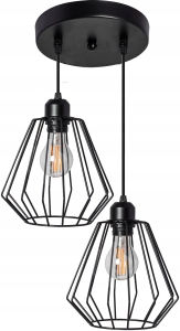 Lampa sufitowa 392196 czarna metalowa