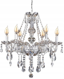 Lampa sufitowa 392183 srebrna żyrandol kryształowy
