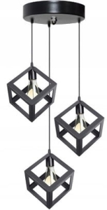 Lampa sufitowa 180979A DENVER czarna sześcian