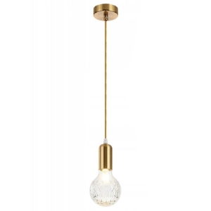 Lampa sufitowa APP649 złota kryształowa żarówka