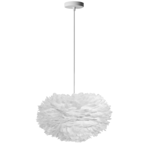Lampa sufitowa APP335 biała pióra
