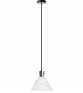 Lampa sufitowa APP316 czarna szklana loft