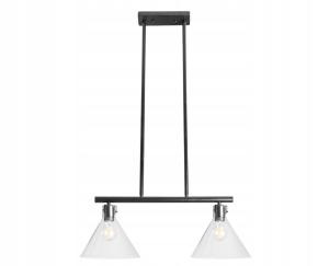 Lampa sufitowa APP317 czarna szklana