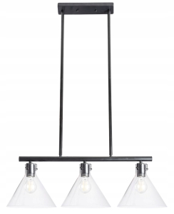 Lampa sufitowa APP318 czarna szklana