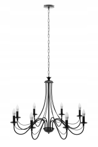 Lampa sufitowa APP648 czarny żyrandol klasyczny