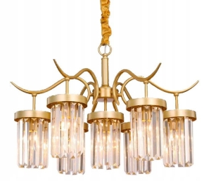 Lampa sufitowa APP768 złoty żyrandol kryształowy