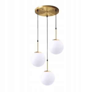 Lampa sufitowa APP656 złota mleczne kule