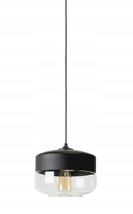Lampa sufitowa APP021 ZENIT D czarna szklana