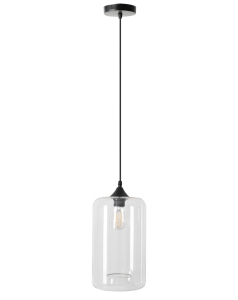 Lampa sufitowa APP310 czarna szklana tuba