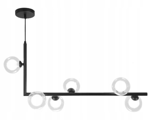 Lampa sufitowa APP755 czarna szklana