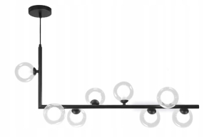 Lampa sufitowa APP754 czarna szklane kule