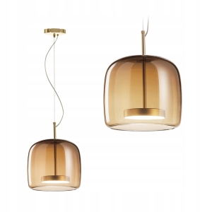 Lampa sufitowa APP613 LED złota dymione szkło