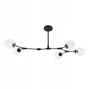Lampa sufitowa APP504 czarna szklana
