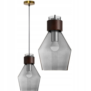Lampa sufitowa APP435 szara szklana
