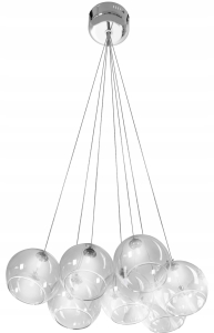 Lampa sufitowa APP560 srebrna szklane kule