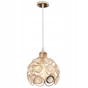 Lampa sufitowa APP208 złota kryształowa