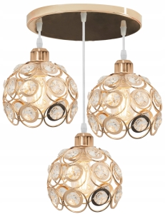 Lampa sufitowa APP211 złota kryształowa
