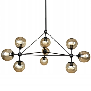 Lampa sufitowa APP264 czarna dymione kule