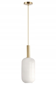 Lampa sufitowa APP667 złota mleczna tuba
