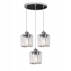 Lampa sufitowa APP510 srebrna kryształowa