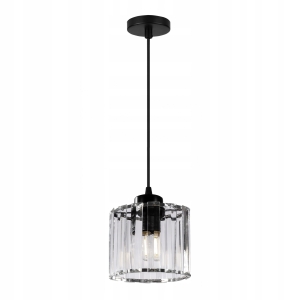 Lampa sufitowa APP511 czarna kryształowa