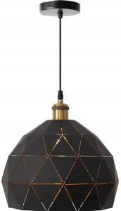 Lampa sufitowa APP248 czarna ażurowa geometryczna