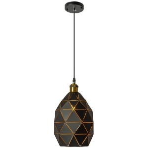 Lampa sufitowa APP250 czarna ażurowa geometryczna