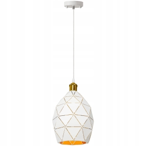 Lampa sufitowa APP251 biała ażurowa geometryczna