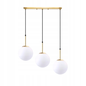 Lampa sufitowa APP655 złota mleczne kule